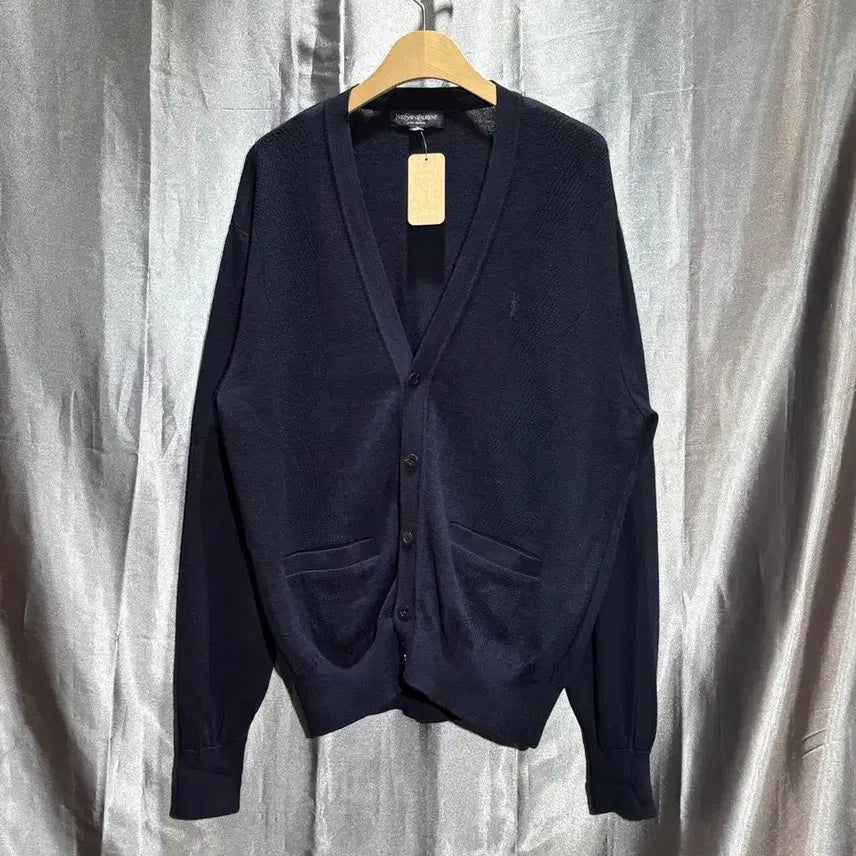 [BUNJANG] Yves Saint Laurent Deep Navy Cardigan / M YSL 입생로랑 딥네이비 가디건