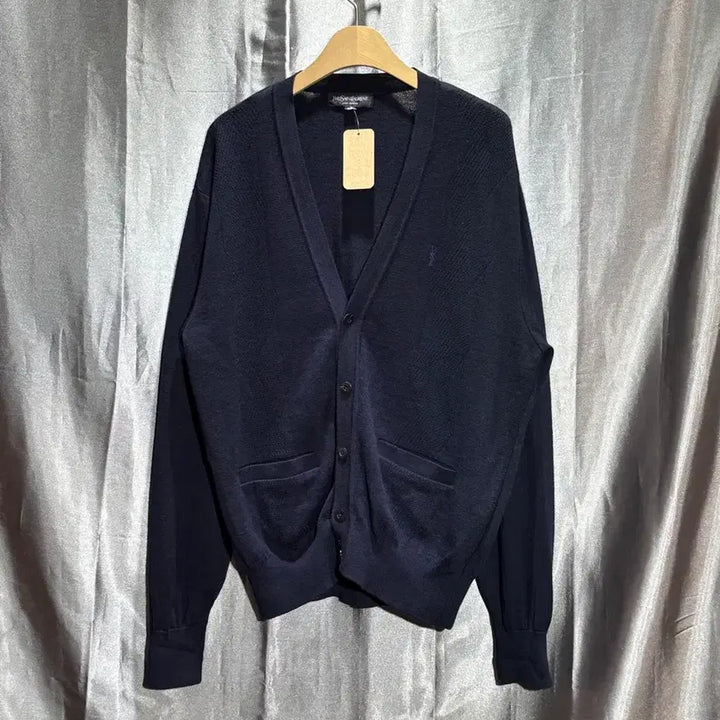 [BUNJANG] Yves Saint Laurent Deep Navy Cardigan / M YSL 입생로랑 딥네이비 가디건