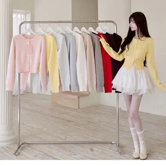 [BUNJANG] Meyun Touch Excellent Round Neck Cardigan / 메이윤 촉감대박 라운드넥 가디건 새상품