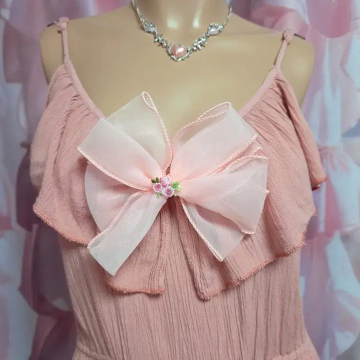 [BUNJANG] 100% Viscose Beach Dress with Attached Shorts / 비스코스100 휴양지 프릴 롱원피스(반바지 붙어있음)