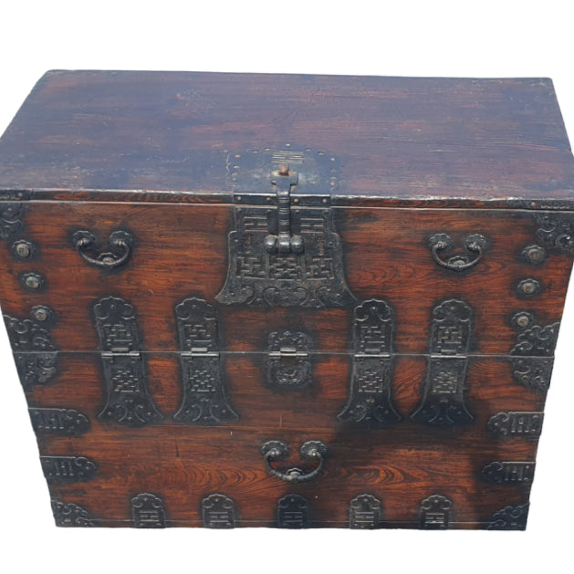 [BUNJANG] Antique Bandaji Chest with Cast Iron Hardware / 무쇠장석이 일품인 연대감 좋은 반닫이 / 앞닫이
