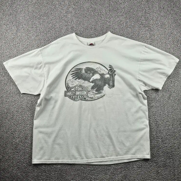 [BUNJANG] Harley-Davidson White Short Sleeve T-Shirt (Estimated 2XL) / 할리데이비슨 반팔 티셔츠 ( 2XL추정 ) / 12189