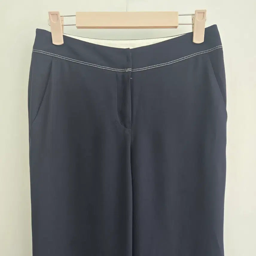[BUNJANG] It Misha Navy Stitch Wide Pants - M / 0843 잇미샤 네이비 스티치 와이드 팬츠  M