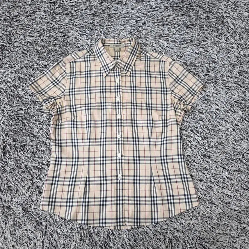 [BUNJANG] Burberry Nova Check Slim Fit Short Sleeve Shirt Women&