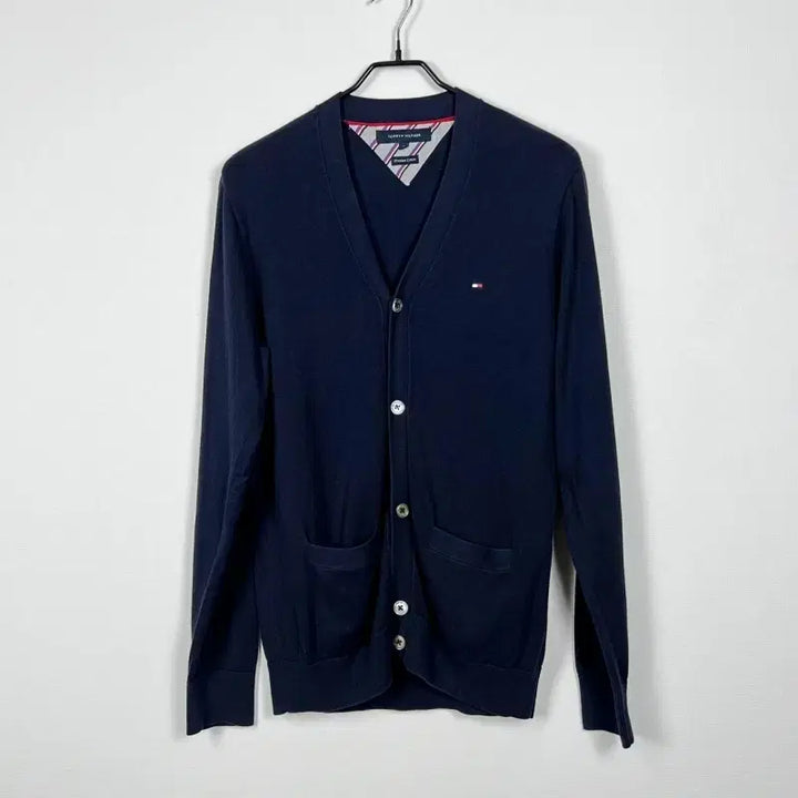 [BUNJANG] Tommy Hilfiger Navy Thin Cotton Knit Cardigan Men&