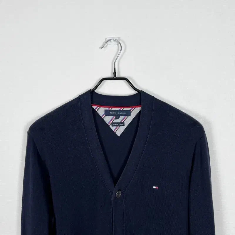 [BUNJANG] Tommy Hilfiger Navy Thin Cotton Knit Cardigan Men&