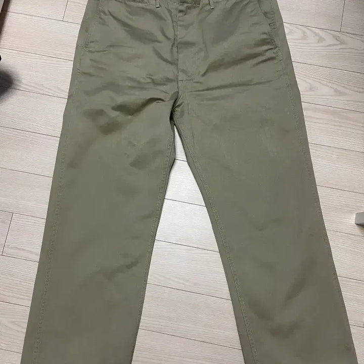 [BUNJANG] Buzz Rickson Khaki Cotton Pants / 버즈릭슨 카키색 면바지