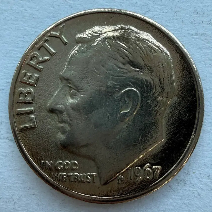 [BUNJANG] 1967 Roosevelt Dime 10 Cent Coin / 1967년 루즈벨트 다임 10센트 동전 S2881
