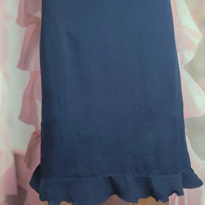[BUNJANG] Plastic Island Pink Frill Detail Dress / 플라스틱아일랜드 핑크 프릴 포인트 원피스 (면 아니고 시원한 원단)