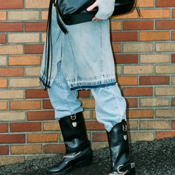 [BUNJANG] Khiho Didi Chain Western Boots / 기호 khiho DIDI CHAIN WESTERN BOOTS