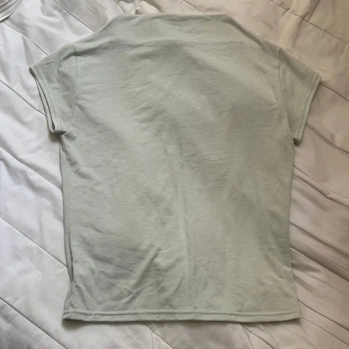 [BUNJANG] Cap Sleeve Mock Neck Short Sleeve T-Shirt / 캡소매 반목 반팔 티셔츠