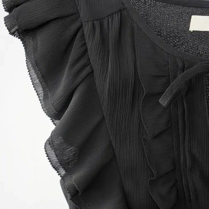 [BUNJANG] OAKMOO Ruffle Tie Sleeveless Pleated Mini Dress / OAKMOO 오크무 러플 타이 민소매 플리츠 미니 원피스