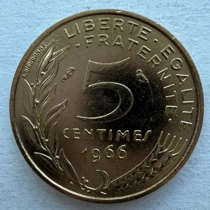 [BUNJANG] 1966 France 5 Francs Coin / 1966년 프랑스 5상팀 동전 S2882