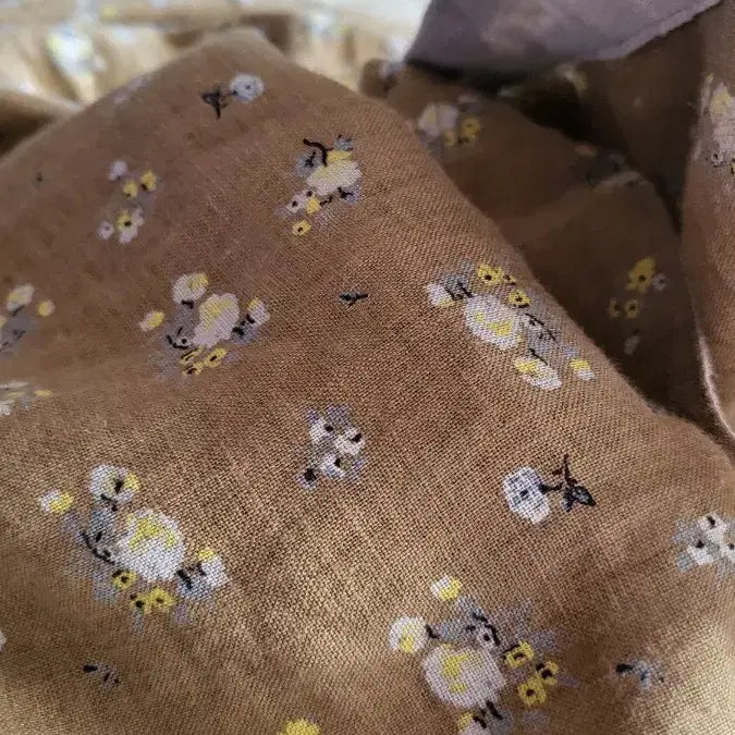 [BUNJANG] Japanese Linen Long Dress Floral Print / 일본ㅡ린넨 롱원피스