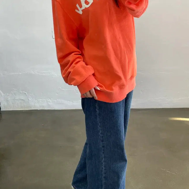 [BUNJANG] ACMEDRABI Orange Collar Sweatshirt T-shirt / 아크메드라비 오렌지색 카라넥 맨투맨 티셔츠