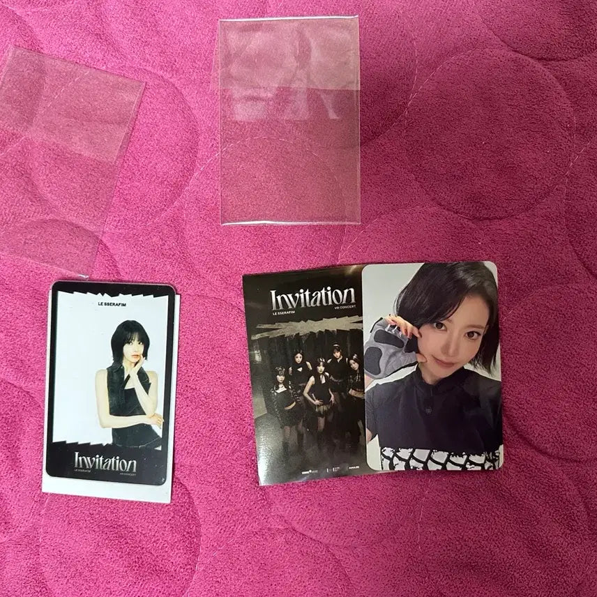 [BUNJANG] LE SSERAFIM Sakura VR Concert POB Photocard + 1st Week POB Transparent Photocard / 르세라핌 사쿠라 vr콘 특전 포카 + 1주차 특전 투명포카