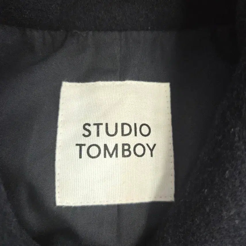 [BUNJANG] Studio Tomboy Basic Black Wool Blend Coat / 스튜디오 톰보이 베이직 블랙 울 코트