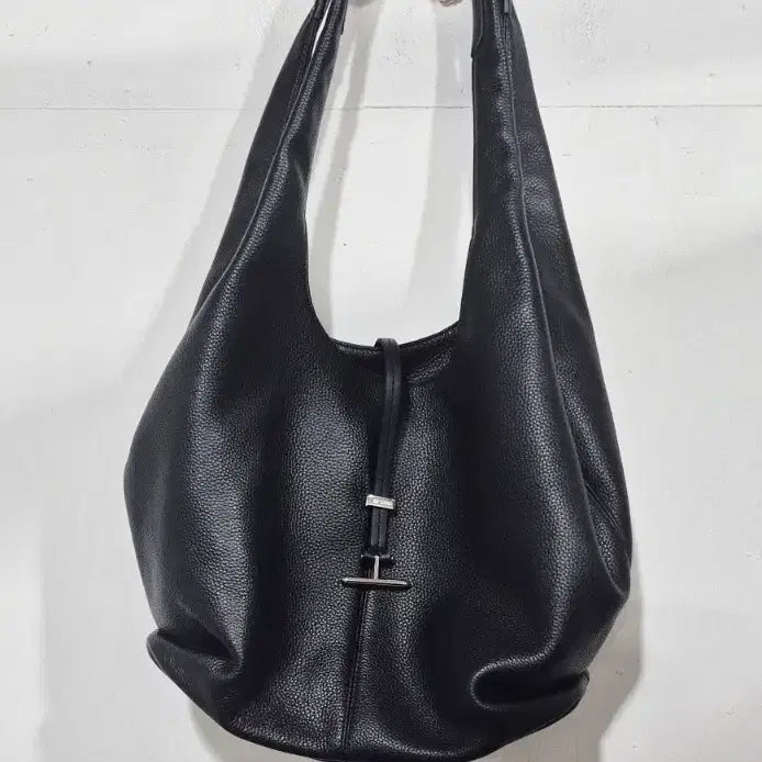 [BUNJANG] Joy Gryson Black Leather Hobo Shoulder Bag / joy gryson 조이 그라이슨 블랙 가죽 호보백 숄더백