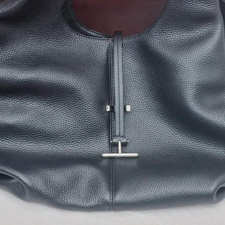 [BUNJANG] Joy Gryson Black Leather Hobo Shoulder Bag / joy gryson 조이 그라이슨 블랙 가죽 호보백 숄더백