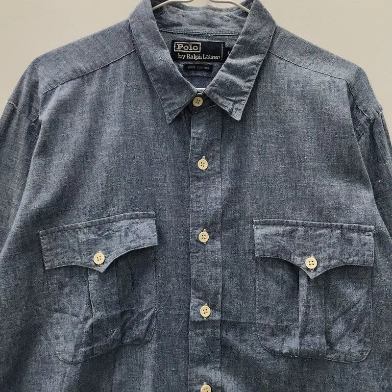 [BUNJANG] Ralph Lauren 90s Chambray Denim Work Shirt L / RALPH LAUREN 랄프로렌 90S 샴브레이 데님 워크셔츠 L