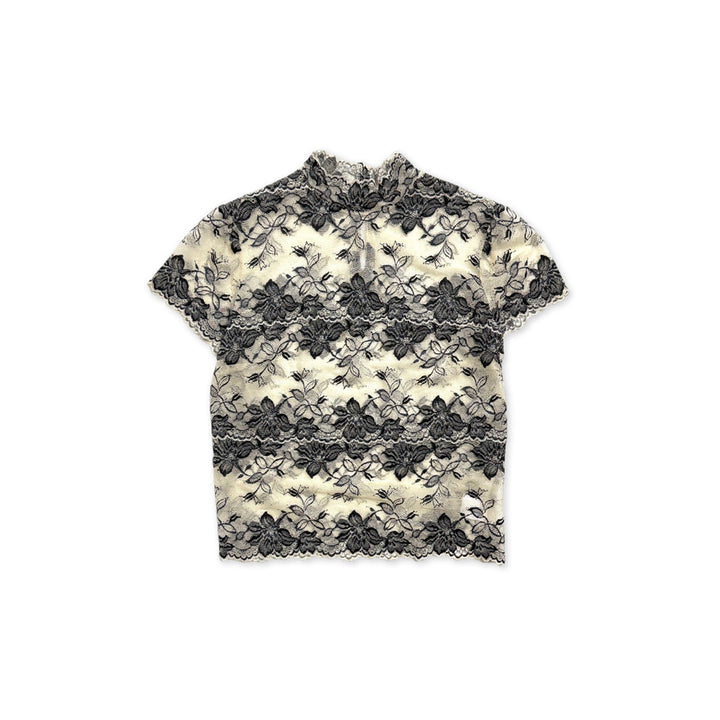 [BUNJANG] Vintage Flower Lace Top / 빈티지 플라워 레이스탑