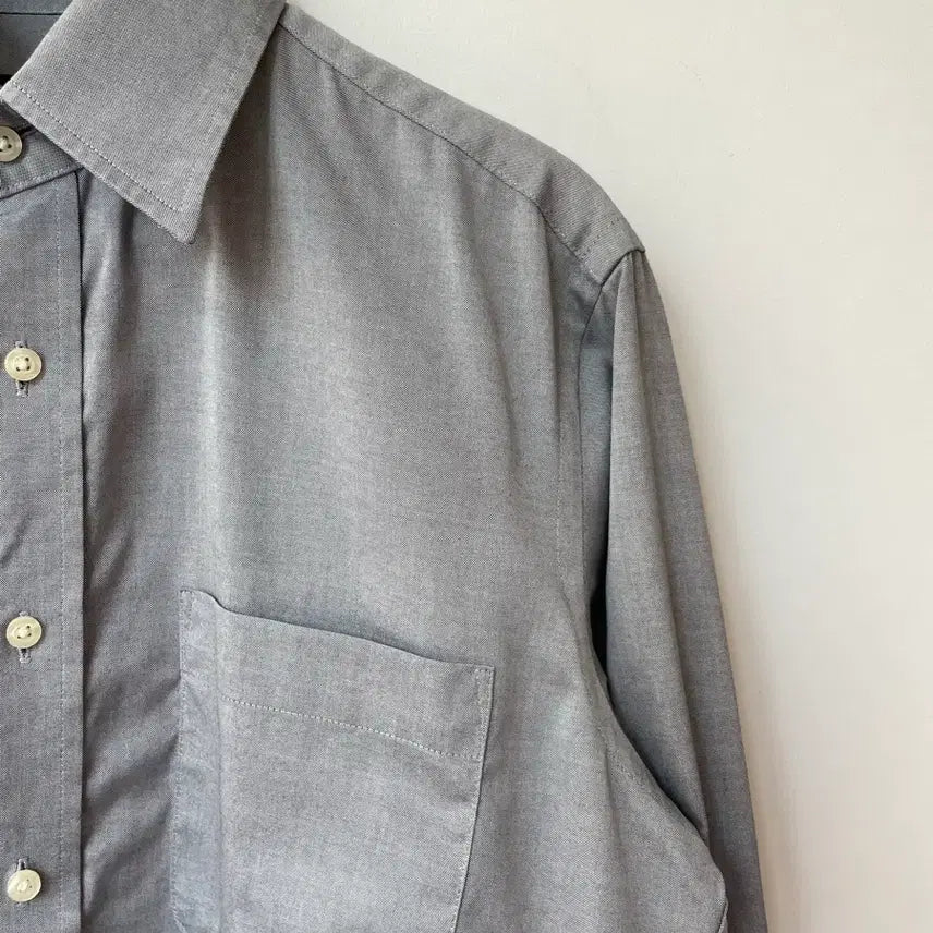 [BUNJANG] Uniqlo Grey Button-Up Shirt Size M / 유니클로 그레이 남방셔츠 M