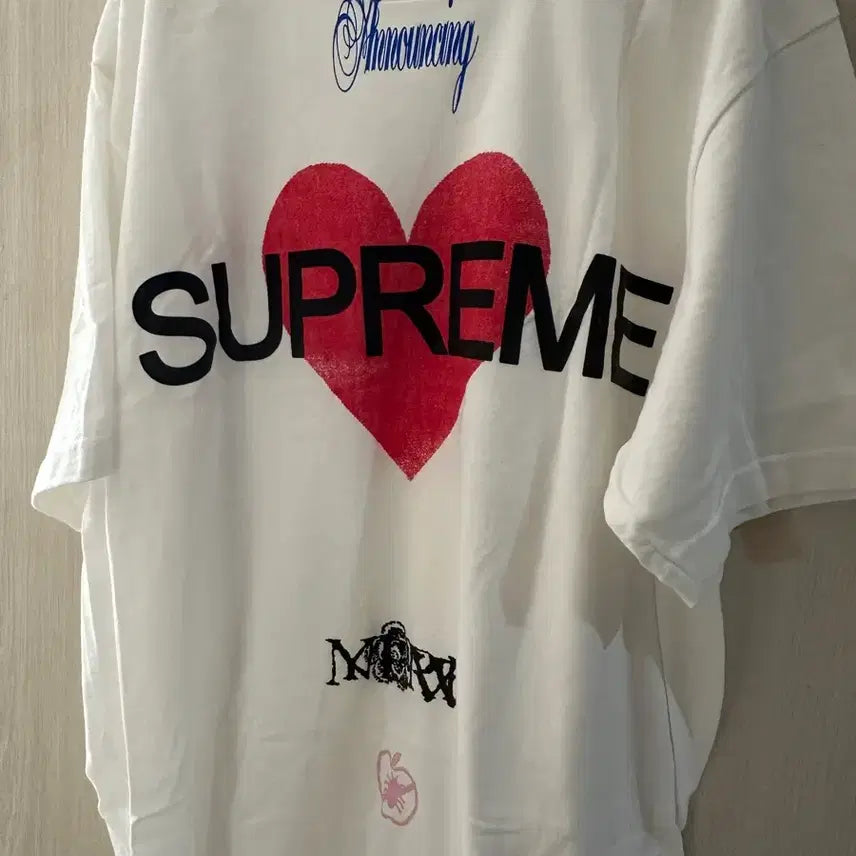 [BUNJANG] Supreme Announcing T-Shirt White L / 슈프림 어나운싱 반팔 티셔츠 화이트 L