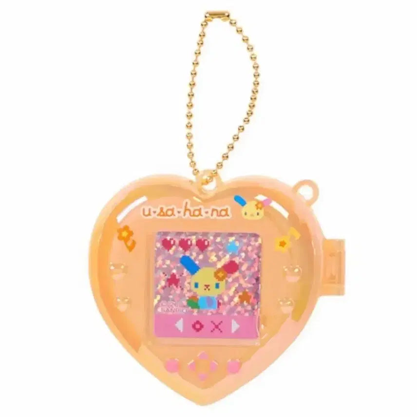 [BUNJANG] Sanrio Heisei Munekyun Tamagotchi Heart Keyring (Usahana) / 산리오 헤이세이 무네큥 다마고치 하트 키링(우사하나)