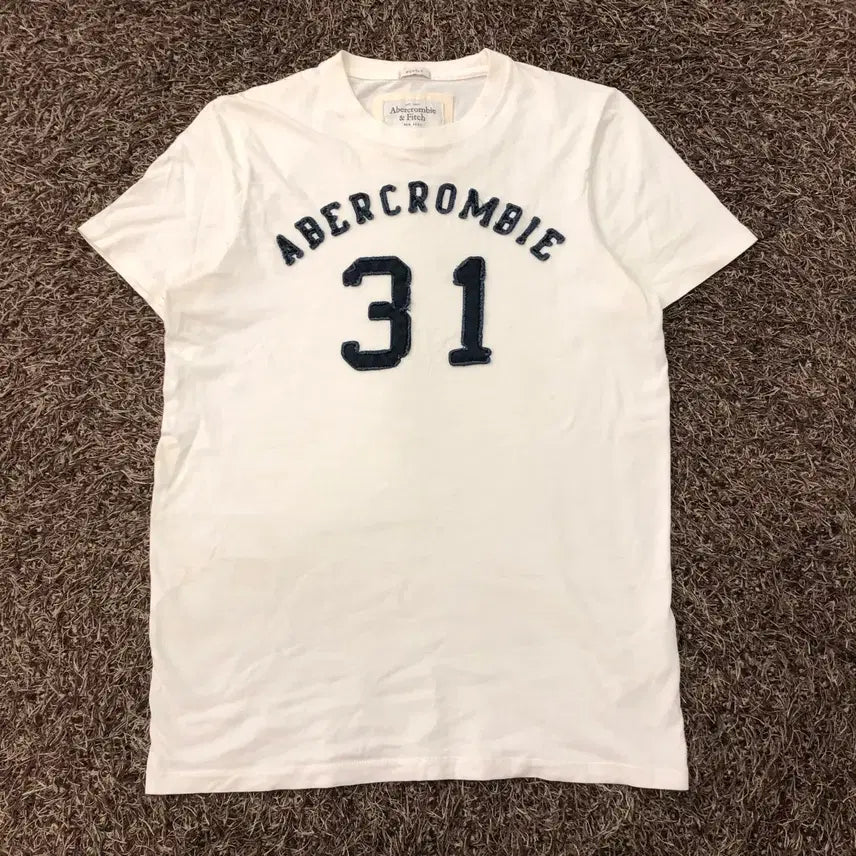 [BUNJANG] Abercrombie White Short Sleeve T-Shirt L / L 아베크롬비 화이트 반팔 티셔츠