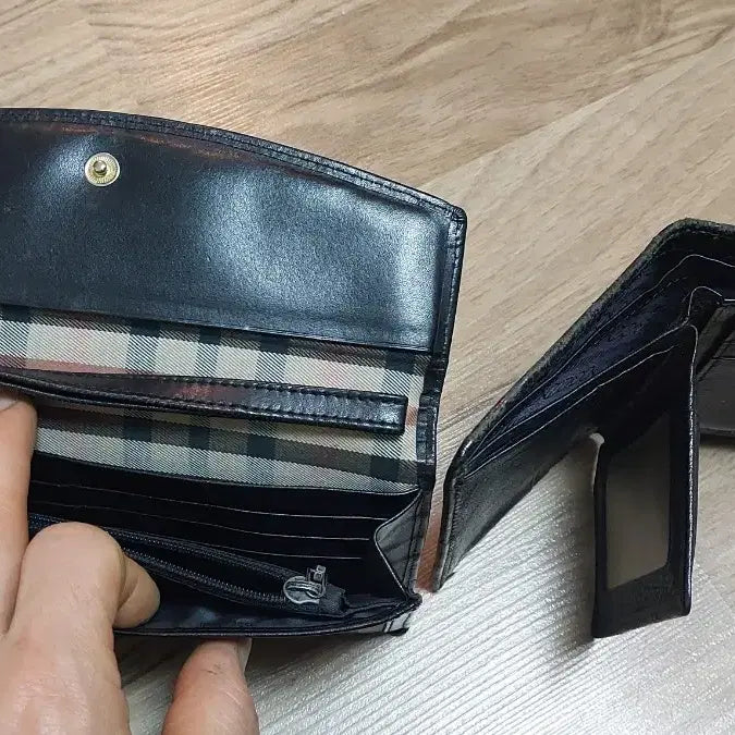 [BUNJANG] Classic Checkered Long Wallet &amp; Card Holder Set / 체크무늬 장지갑 &amp; 카드지갑 세트