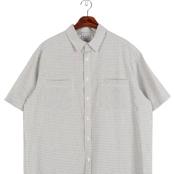 [BUNJANG] SUARE Check Short Sleeve Shirt - Size M / 수아레 SUARE 체크 반팔 셔츠 M / k4304