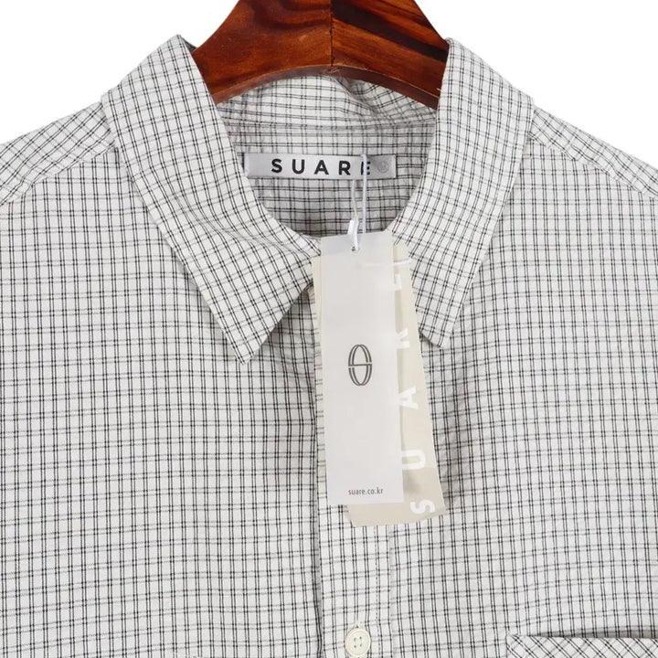 [BUNJANG] SUARE Check Short Sleeve Shirt - Size M / 수아레 SUARE 체크 반팔 셔츠 M / k4304