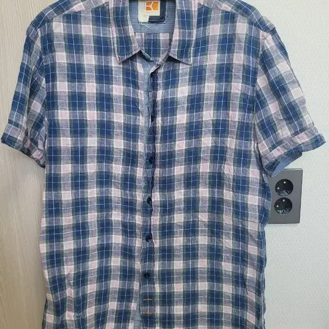 [BUNJANG] Boss Orange Checked Short-Sleeve Shirt XL / BOSS ORANGE 체크 반팔 셔츠 XL