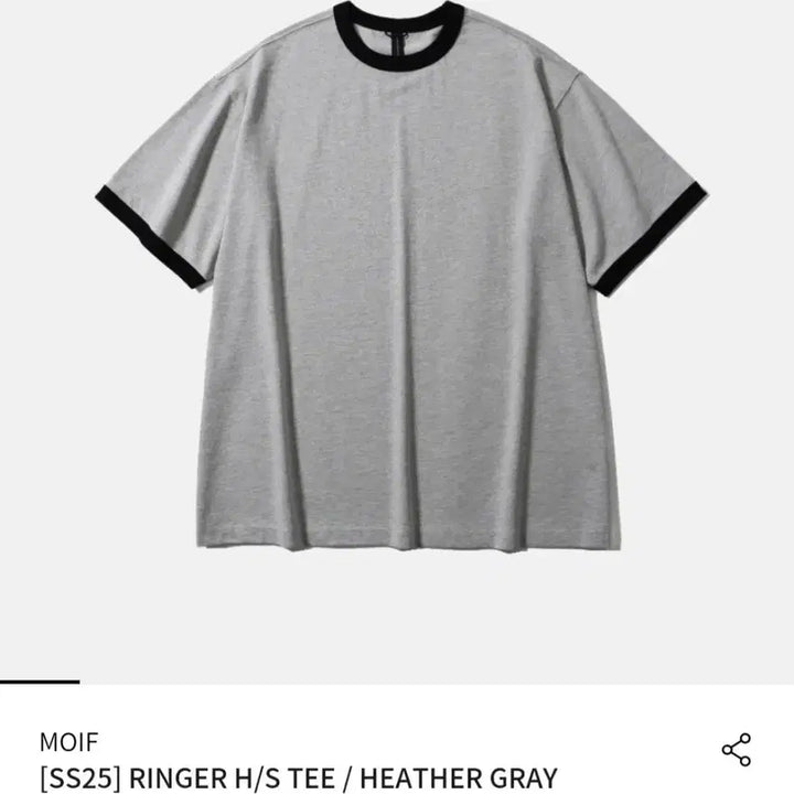 [BUNJANG] Moif Ringer T-Shirt Grey / 모이프 링거티[1] 그레이