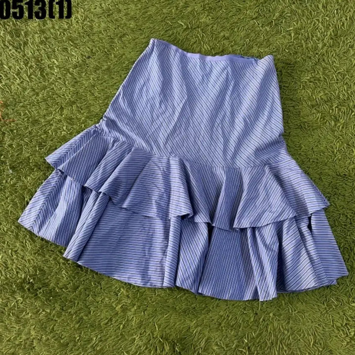 [BUNJANG] Polo Ruffle Skirt Blue / 폴로 프릴 스커트 블루