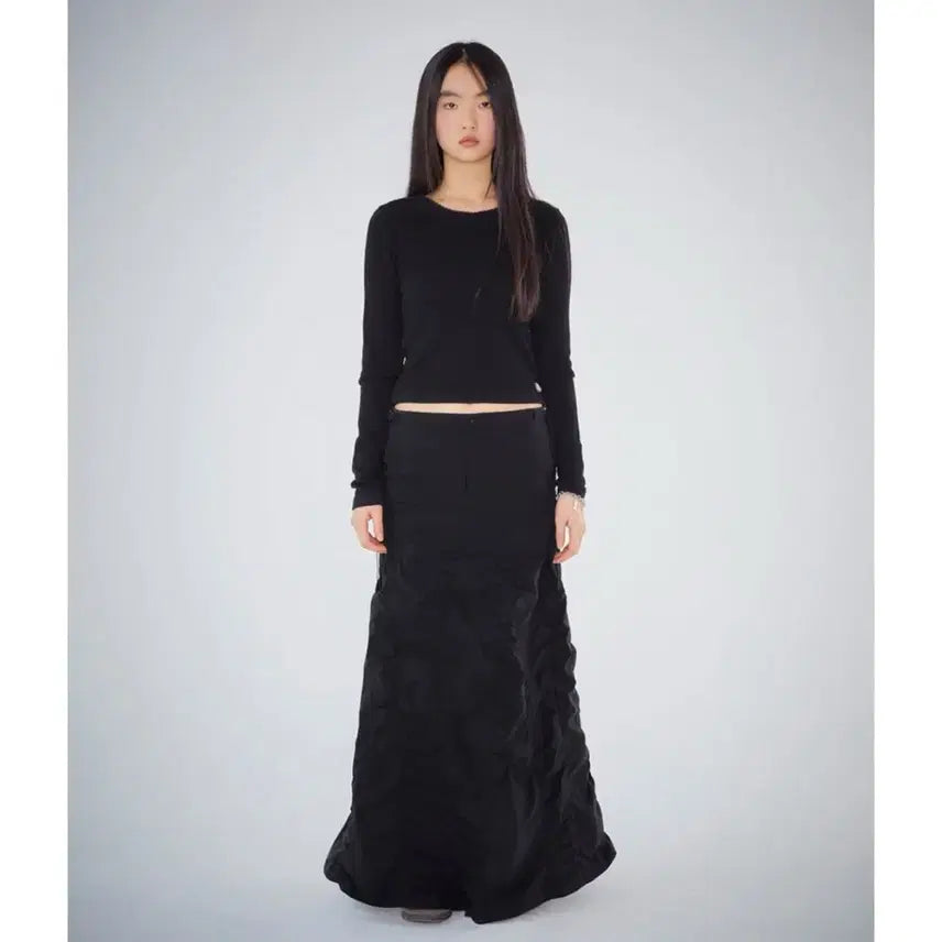 [BUNJANG] Koiseio Wave Mermaid Skirt Black / [2] 코이세이오 웨이브 머메이드 스커트 블랙