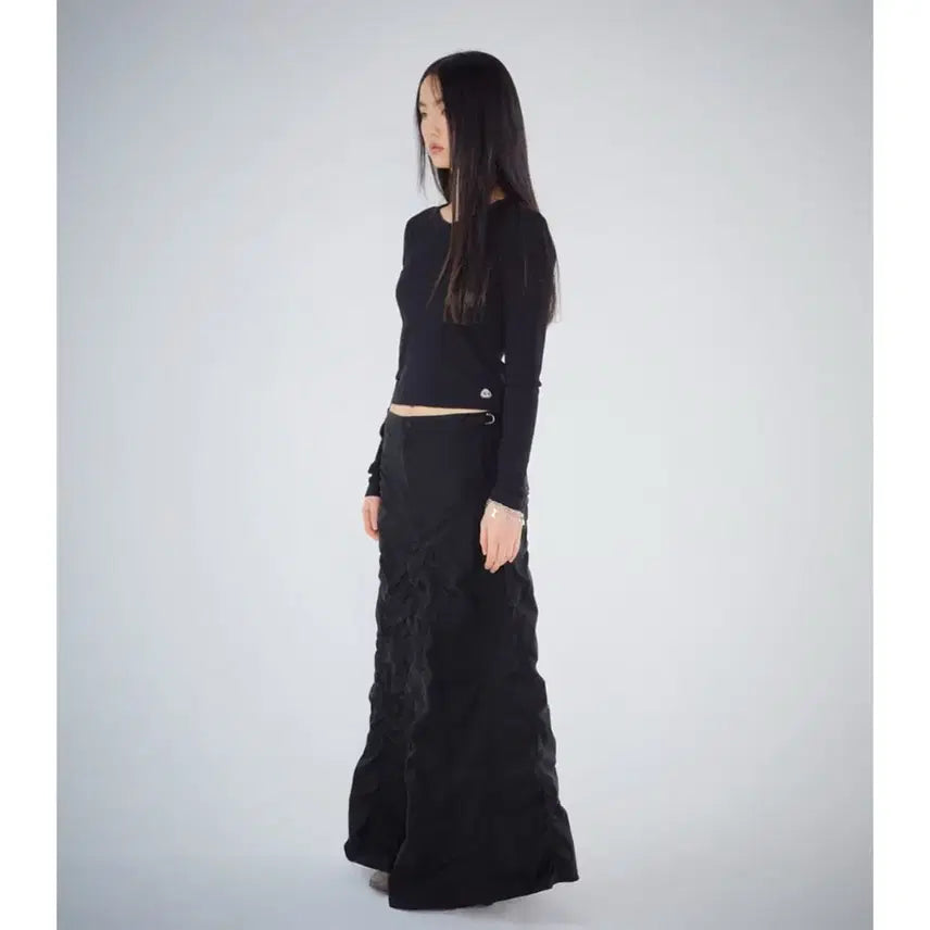 [BUNJANG] Koiseio Wave Mermaid Skirt Black / [2] 코이세이오 웨이브 머메이드 스커트 블랙