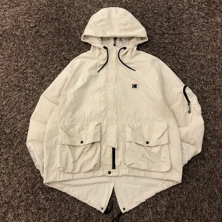 [BUNJANG] S Kodack Oversized Hooded Windbreaker Jacket / S 코닥 오버핏 후드 윈드브레이커 바람막이 자켓