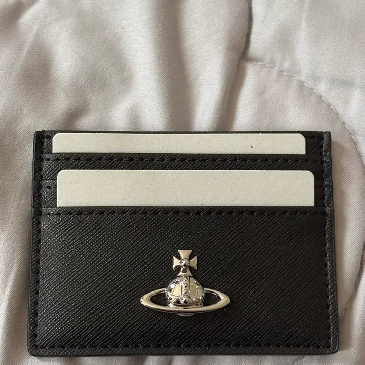 [BUNJANG] Vivienne Westwood Saffiano Card Holder Black / 정품 비비안웨스트우드 사피아노 카드지갑 블랙 새상품