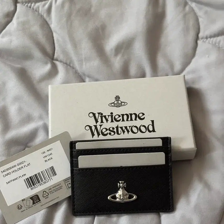 [BUNJANG] Vivienne Westwood Saffiano Card Holder Black / 정품 비비안웨스트우드 사피아노 카드지갑 블랙 새상품