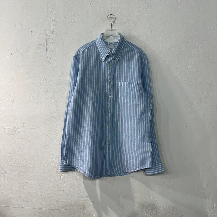 [BUNJANG] Brooks Brothers Stripe Linen Shirt 100 / 브룩스브라더스 스트라이프 린넨 셔츠 100