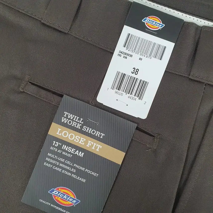 [BUNJANG] Dickies Loose Fit Twill Work Shorts Dark Brown / D1 디키즈 루즈핏 트윌 워크 숏 팬츠 다크브라운 38
