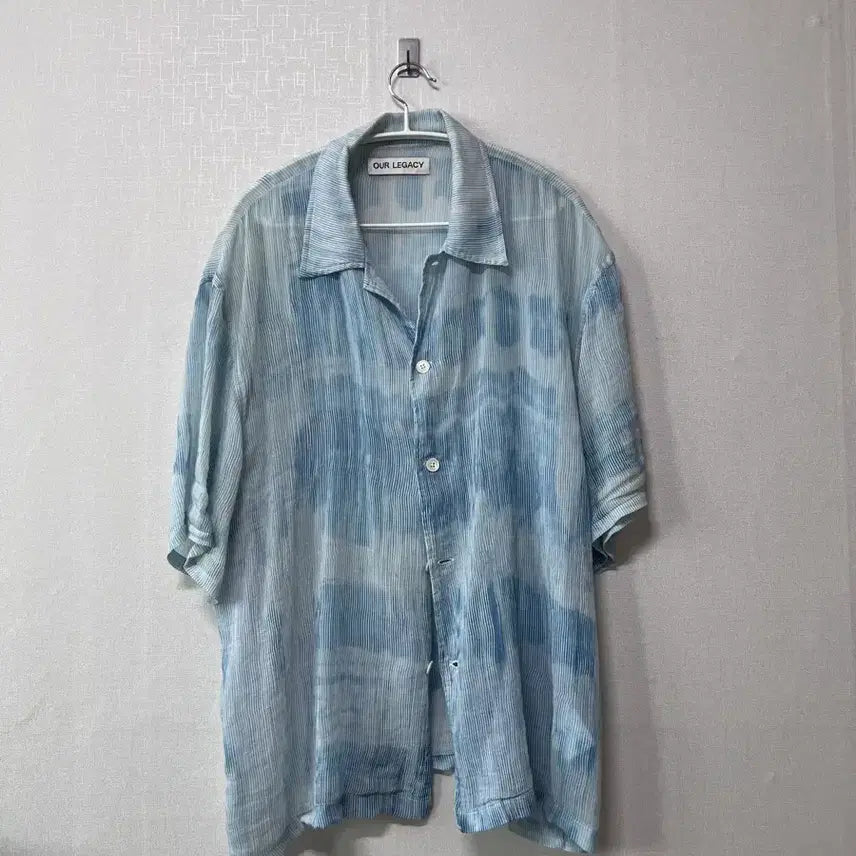 [BUNJANG] Our Legacy Blue Tie-Dye Shirt / 아워레가시 블루 타이 다이 셔츠