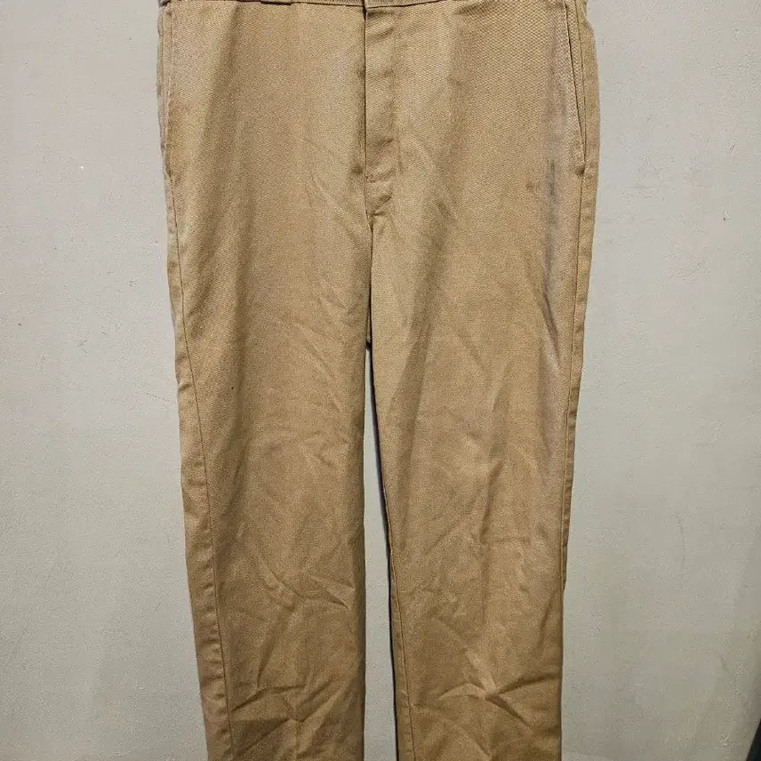 [BUNJANG] Beige Cotton Casual Pants / 베이지 면바지 캐주얼 팬츠