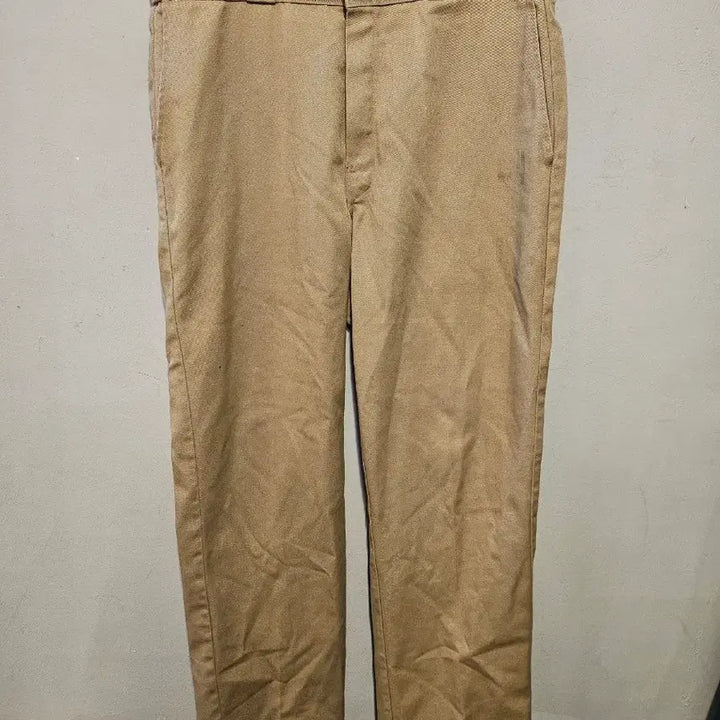 [BUNJANG] Beige Cotton Casual Pants / 베이지 면바지 캐주얼 팬츠