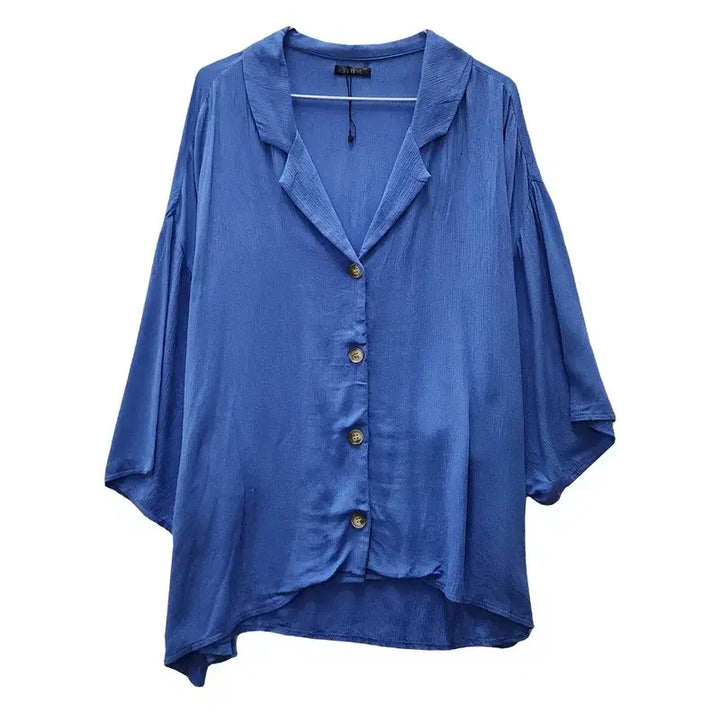 [BUNJANG] SUREVE Casual Blue Blouse F / SUREVE 캐주얼 찰랑 블루 블라우스 F