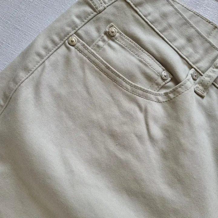 [BUNJANG] Andar Air Denim Slim Tapered Fit Jeans - Cream/Ivory (Size 34) / 안다르 크림색 청바지 34
