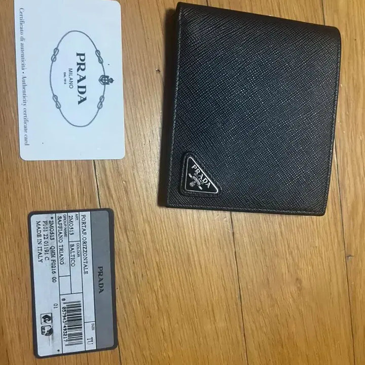 [BUNJANG] Prada Saffiano Navy Bi-fold Wallet Full Set / 프라다 사파이노 남색 반지갑 풀박스