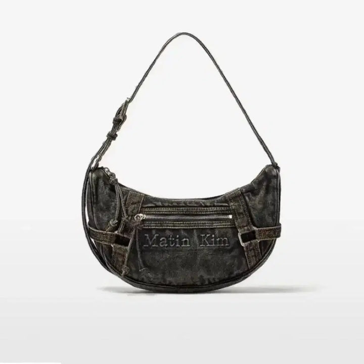 [BUNJANG] Matinkim Washed Denim Mini Hobo Bag Black / 마뗑킴 워시드 데님 미니 호보백 블랙 이안