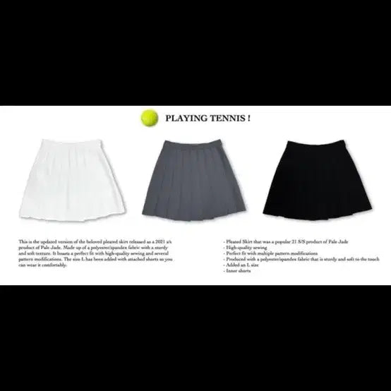 [BUNJANG] Pale Jade Tennis Skirt Black S / 페일제이드 테니스스커트 블랙 s
